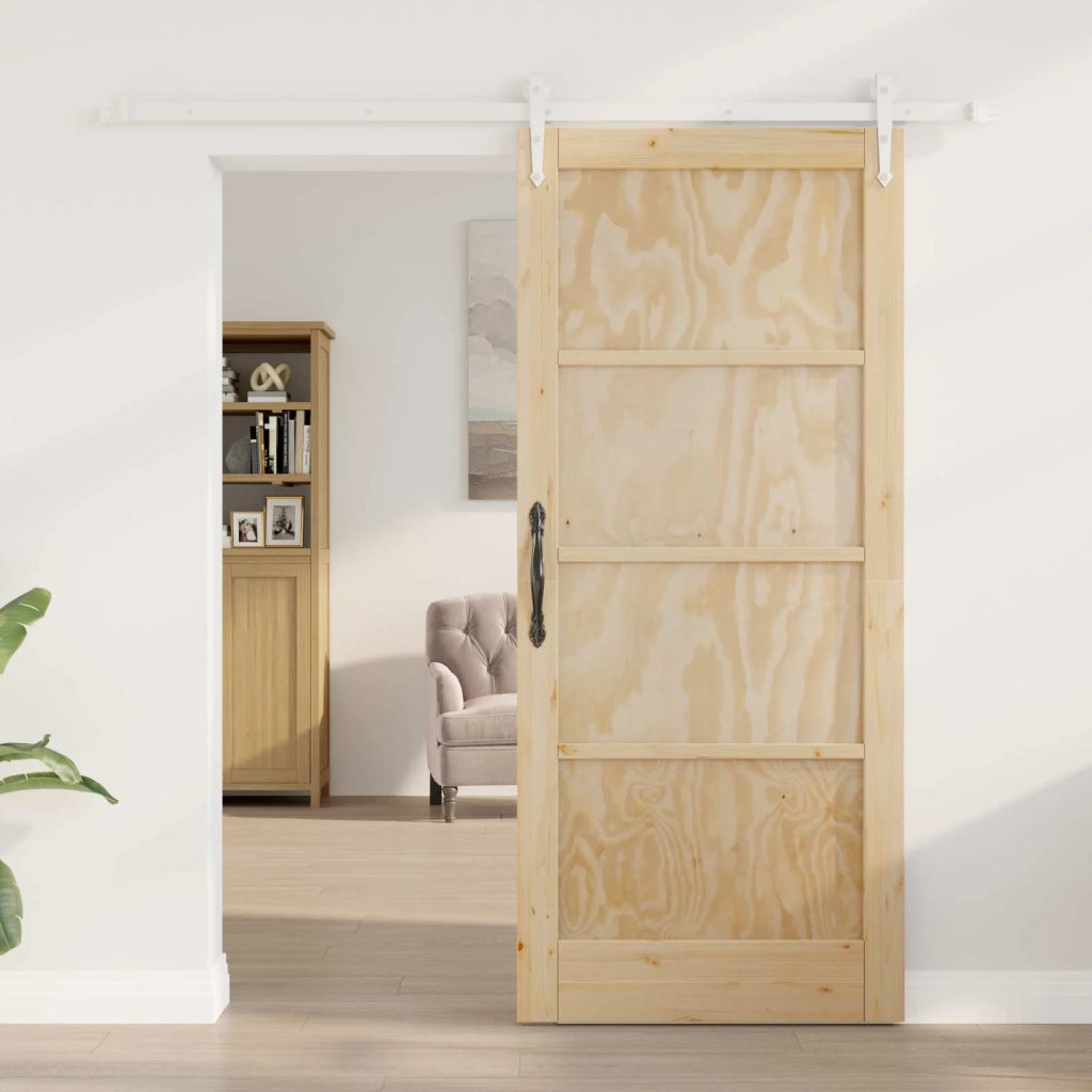 Porta scorrevole ORKDAL Naturale e Bianco 86 x 198,5 cm 3445591