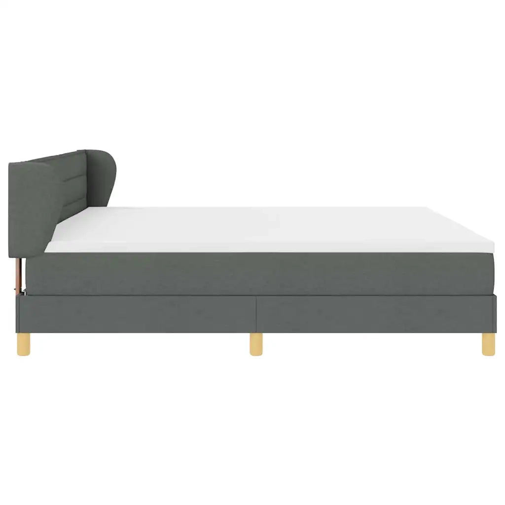 Letto a molle con materasso Grigio scuro 200 x 200 cm Tessuto 3340172