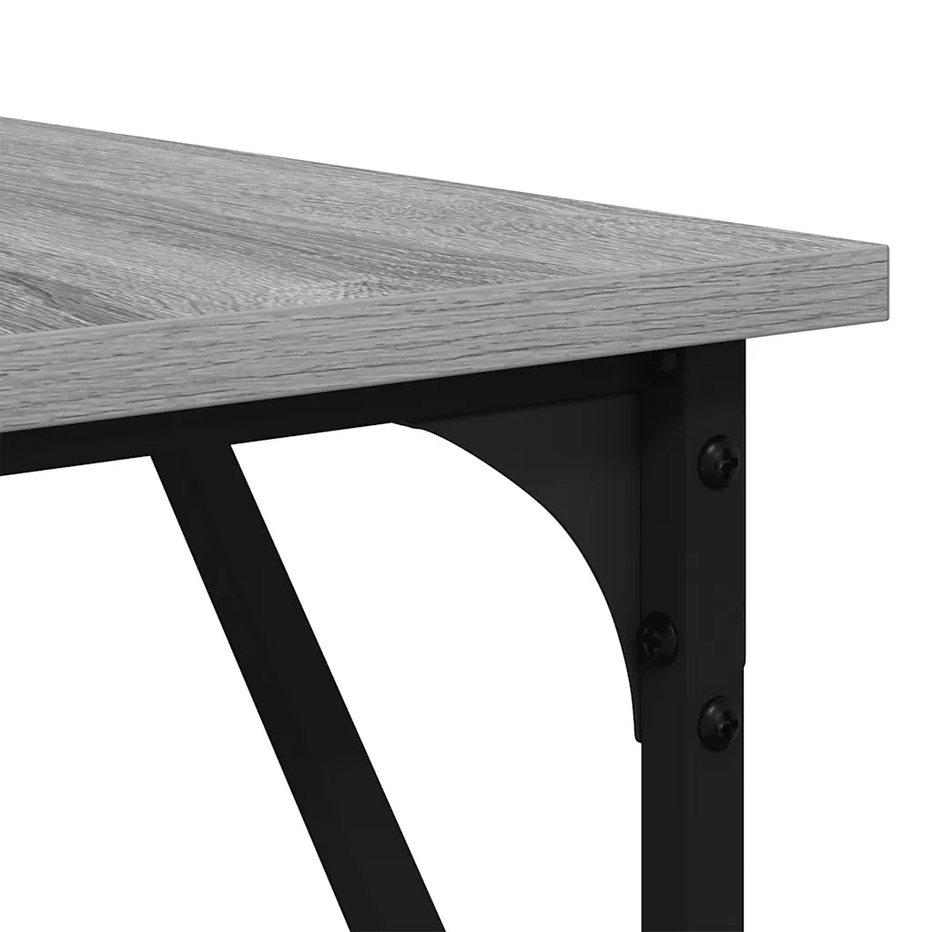 Scrivania Grigio Sonoma 149x149x75 cm in Legno Multistrato 837585