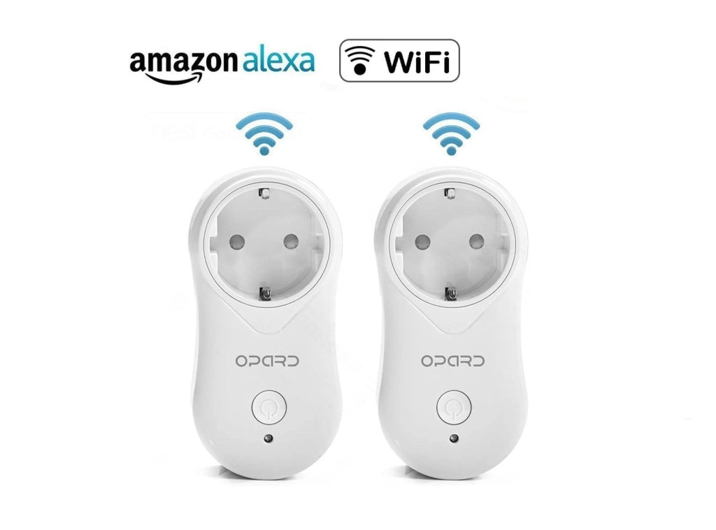 Prese Intelligenti Wi-Fi Opard Smart Plug Set da 2 Pezzi Colore Bianco per Domotica Alexa