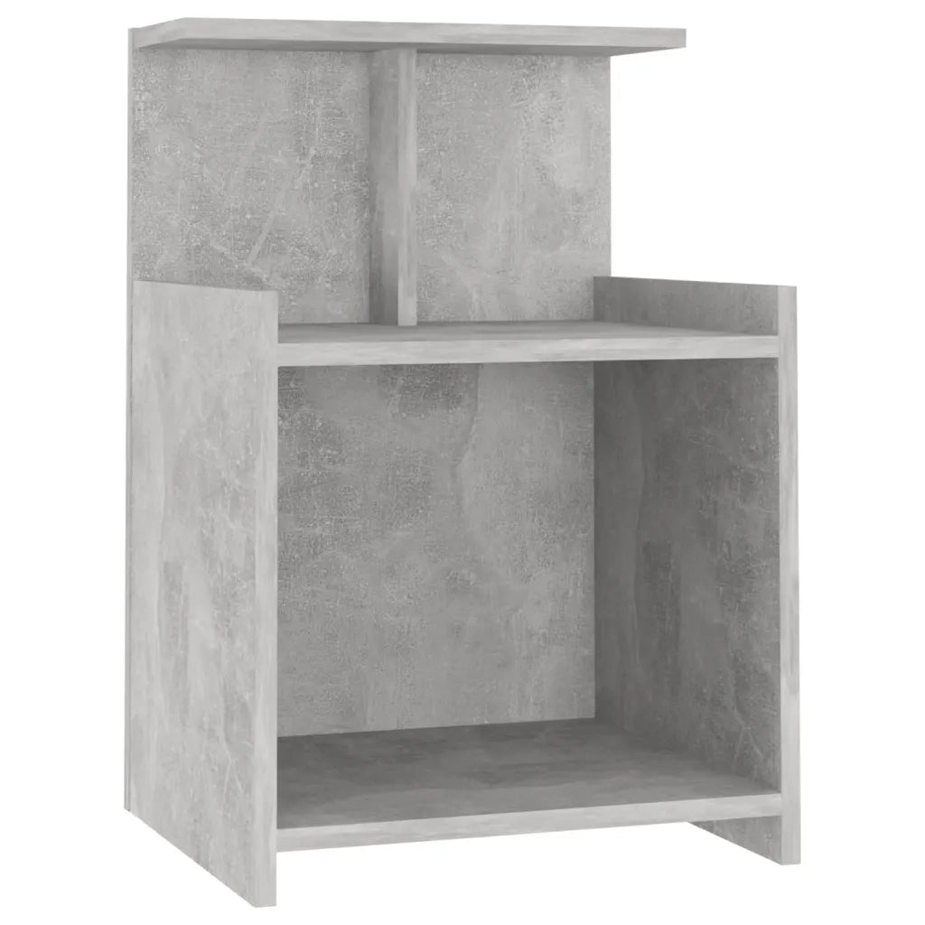 Comodino-Tavolino da notte Grigio Cemento 40x35x60 cm in Legno Multistrato