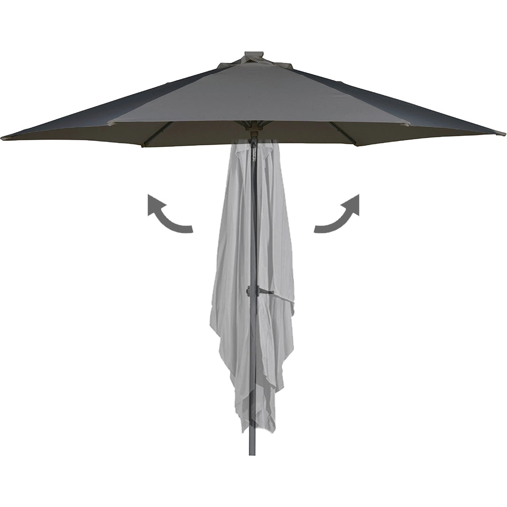 Ombrellone Giardino 3mt con Led Solari palo centrale Terrazzo Esterno Impermeabile