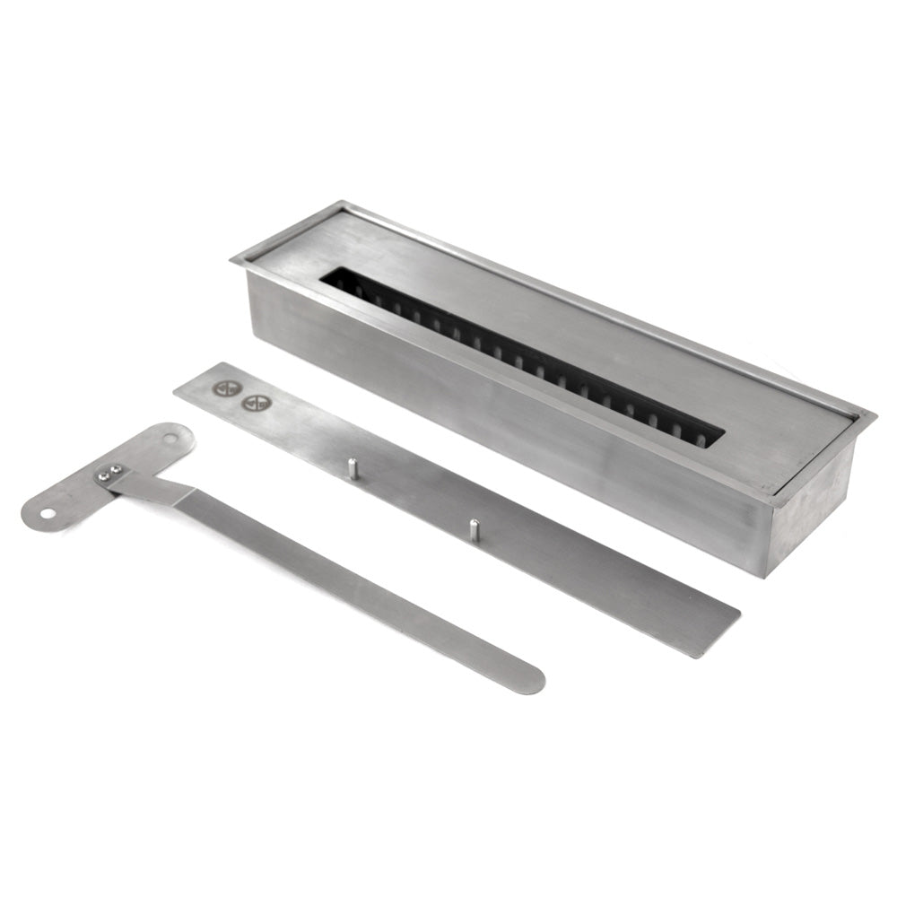 Camino a Bioetanolo da Pavimento 121x38x108 cm Truman Bianco Effetto Marmo