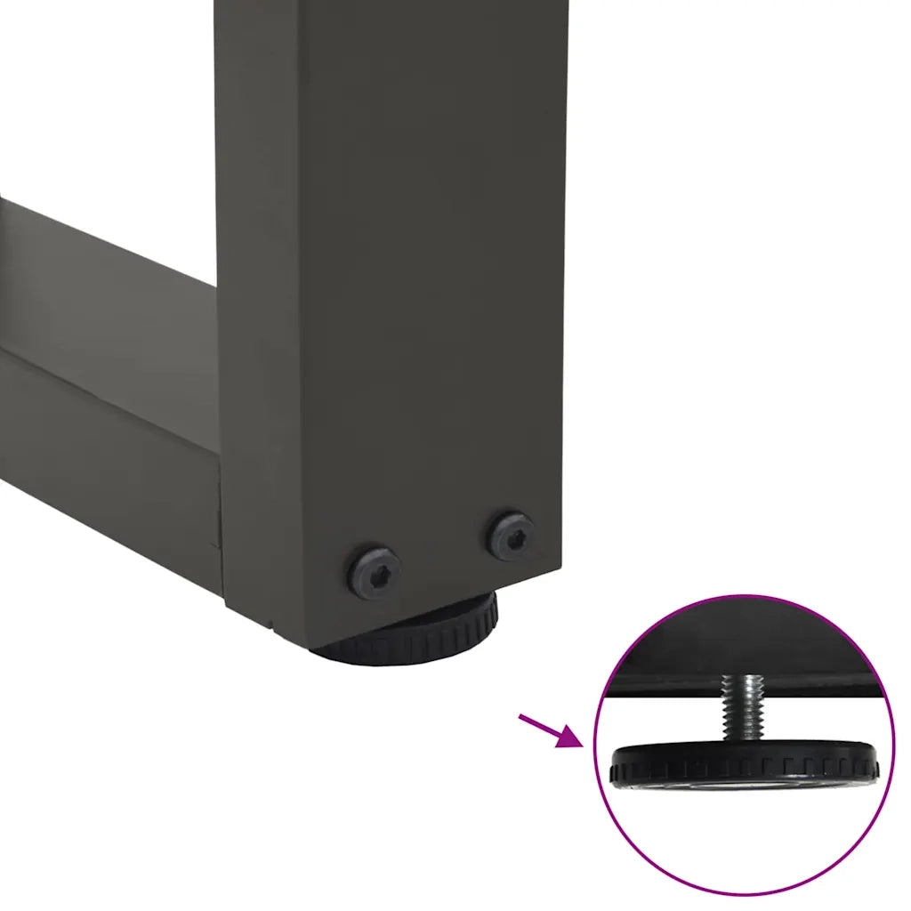 Gambe per Tavolino da CaffÃ¨ a Forma di V 2 pz Antracite 70x(30-31,3) cm Acciaio