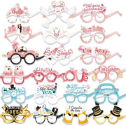 Accessori per festa di nozze 21 pezzi - Foto-requisiti divertenti - Occhiali per festa di nozze - Regali per ospiti - Accessori - Set per la squadra sposa/sposo - Requisiti per la festa