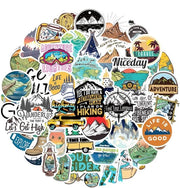 Sticker Decorativi per Esterno 50 Pezzi - Manufatti a Mano - Adatti per Notebooks e Skateboard - Facili da Scollegare - Materiale PVC Duraturo