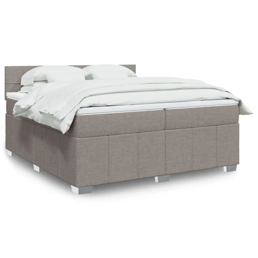 Giroletto a Molle con Materasso Tortora 200x200 cm in Tessuto 3287179