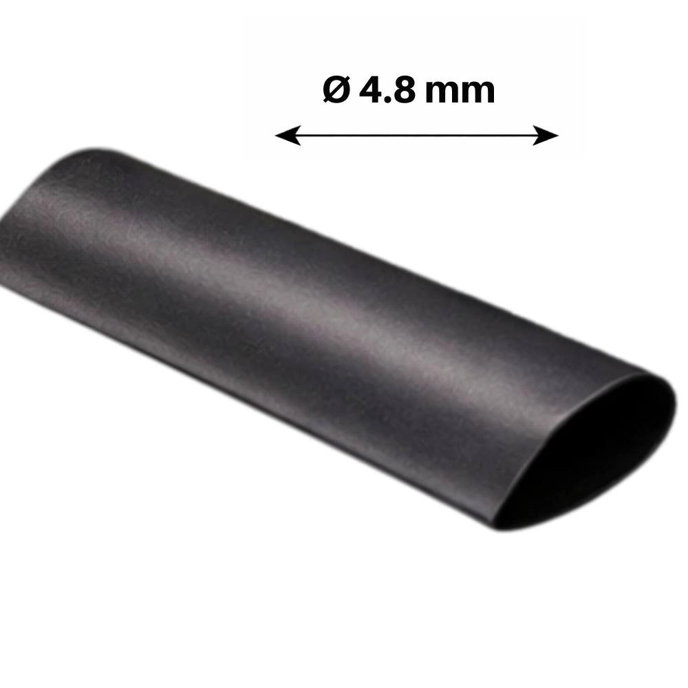 Raytech rgpo-b guaina termorestringente nera 1,2 m poliolefina reticolata *** diametro 4,8 millimetri , confezione 1