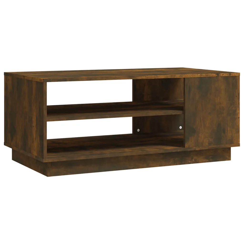 Tavolino da Salotto-Tavolino da soggiorno-Tavolo Rovere Fumo 102x55x43 cm in Truciolato