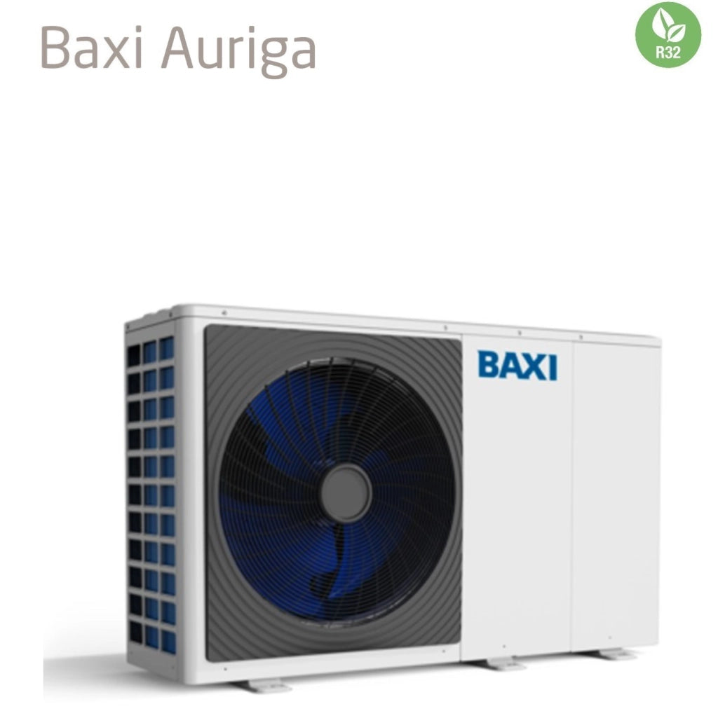 Pompa di Calore Aria-Acqua Monoblocco Inverter Baxi AURIGA 8M-A R-32 Monofase A7794572 con Pannello di Comando Remoto Incluso - Novità