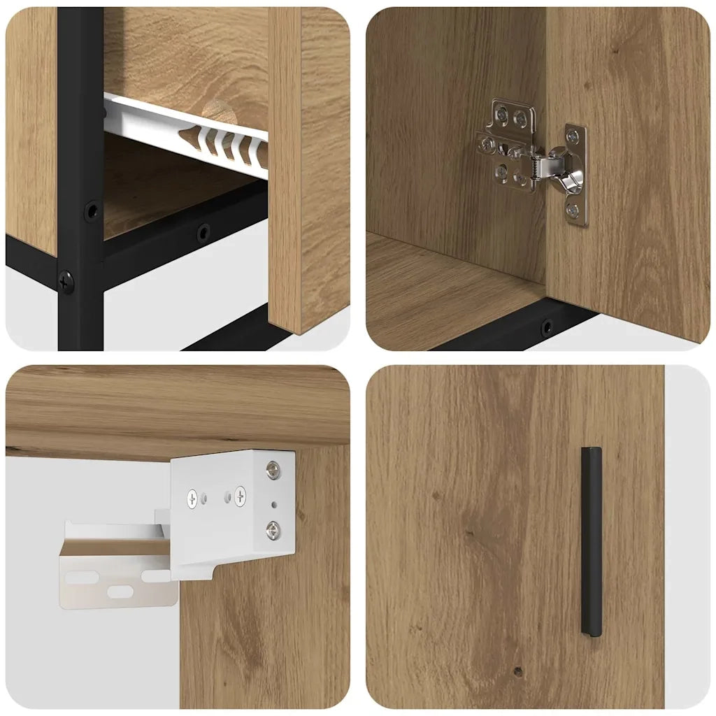 Set di mobili per il bagno 3 pz Rovere artigianale 3402495