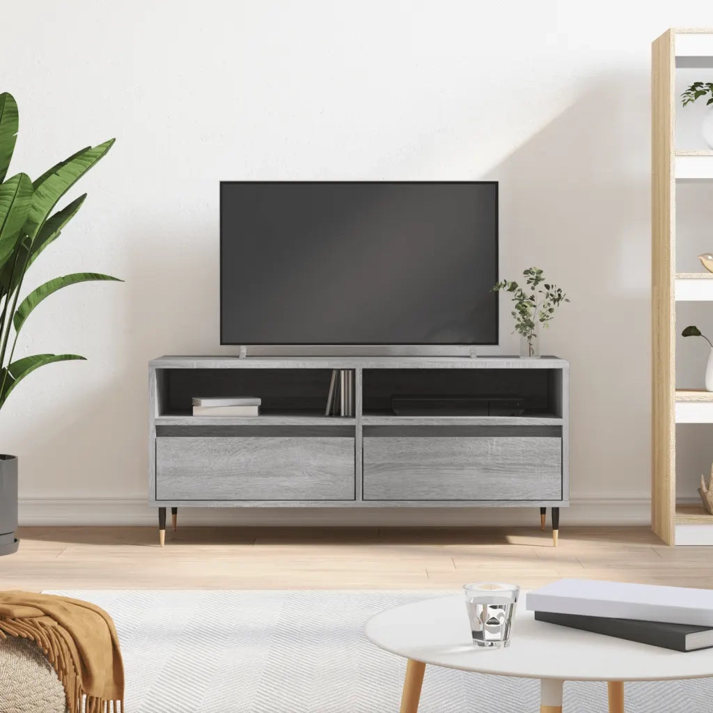 Mobile TV | Armadietto TV | Mobile Porta TV Grigio Sonoma 100x34,5x44,5cm Legno Multistrato