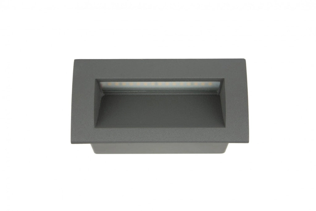 Lampada LED incasso scalini 4W 3000K IP65 grigio SU-MA M2031