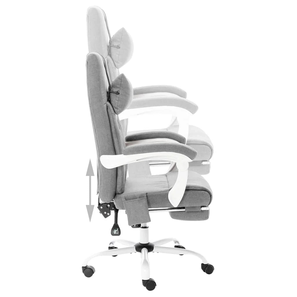 Sedia poltrona sedia da ufficio sedia da computer sedia da studio sedia da massaggio tessuto grigio 02_0024011