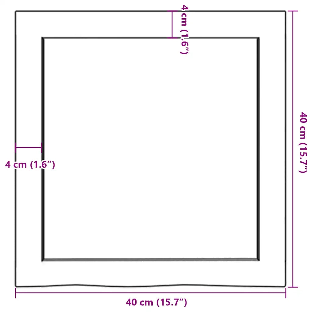 Mensole Parete | Scaffale a Parete | Ripiano a Parete 40x40x(2-6) cm Massello Rovere Non Trattato