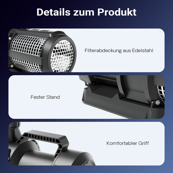 SuperECO CET-26000 Pompa da Laghetto con flussometro, 26000 l/h, 330W, Prevalenza 9,5m