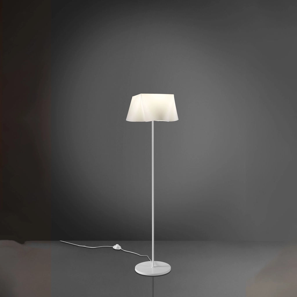 Piantana Moderna Wanda Polilux ® Bianco E Metallo 1 Luce E27