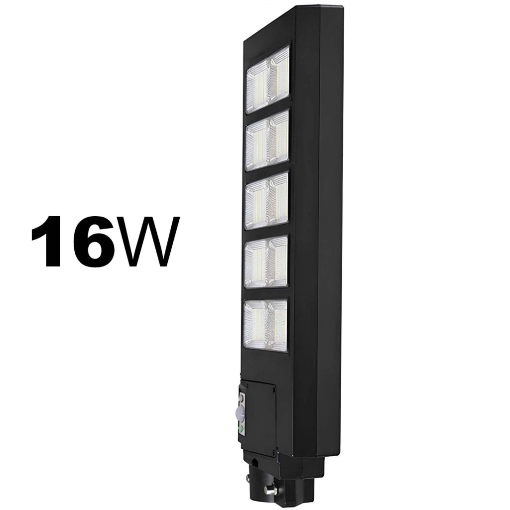 Lanterna Solare Esterno LED 16W con Rilevamento Movimento Intelligente IP44 Nero Avizar