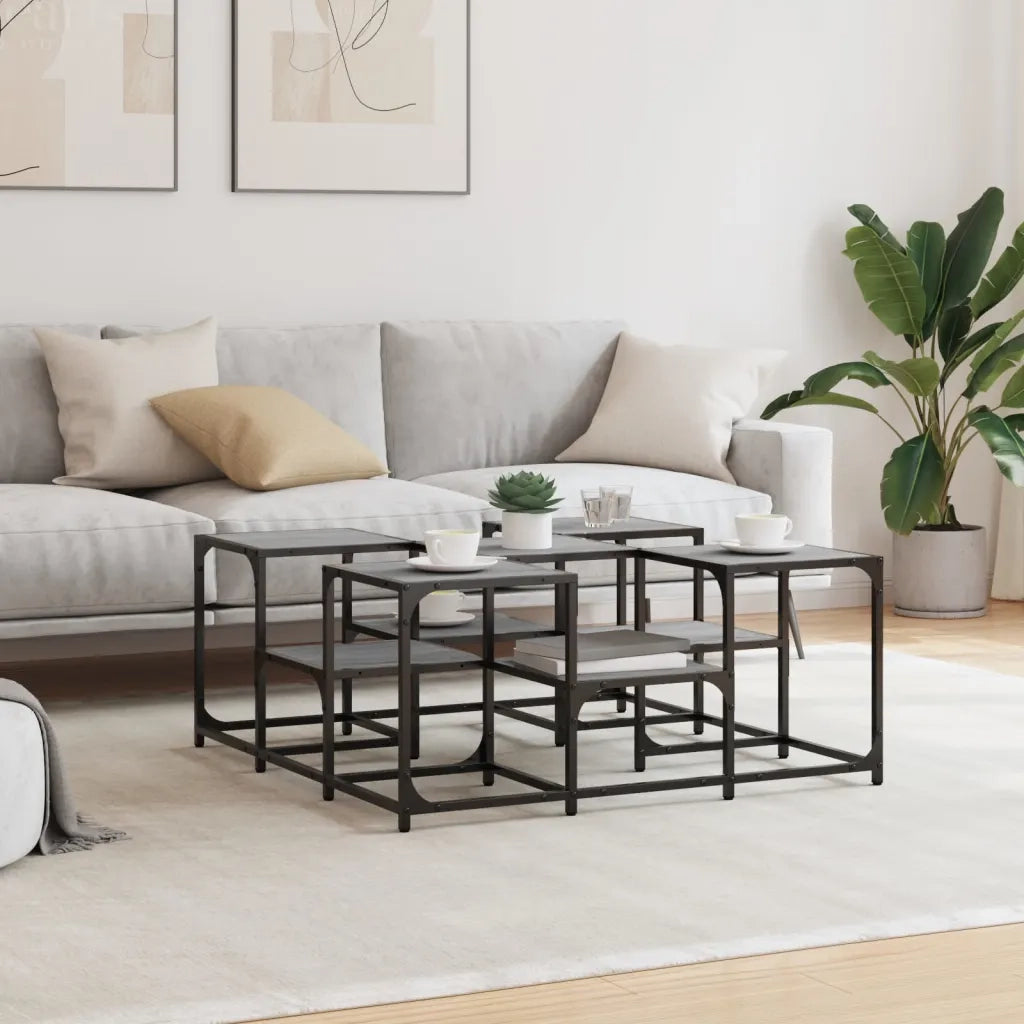 Tavolino da Salotto Grigio Sonoma 91x91x40 cm Legno Multistrato 839076