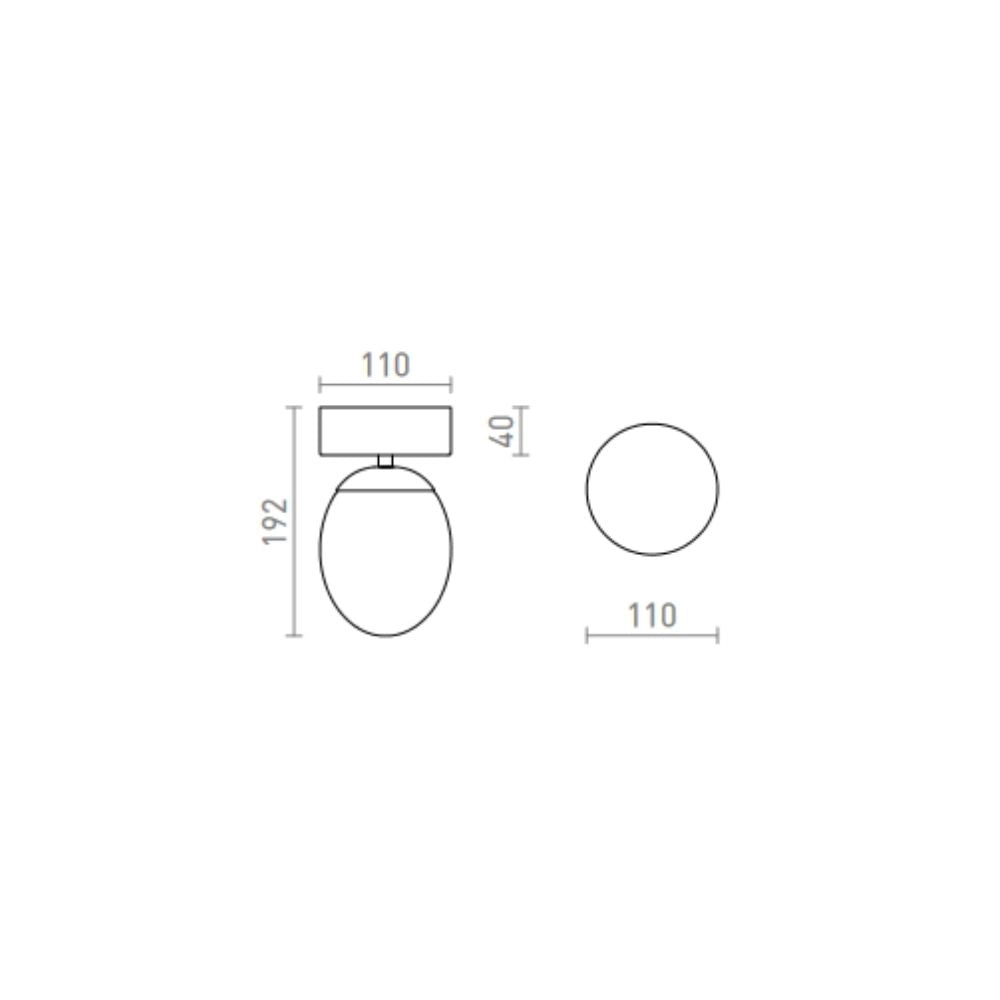 Plafoniera MERINGUE 11 da soffitto vetro opalino/cromo 230V LED G9 9W IP44