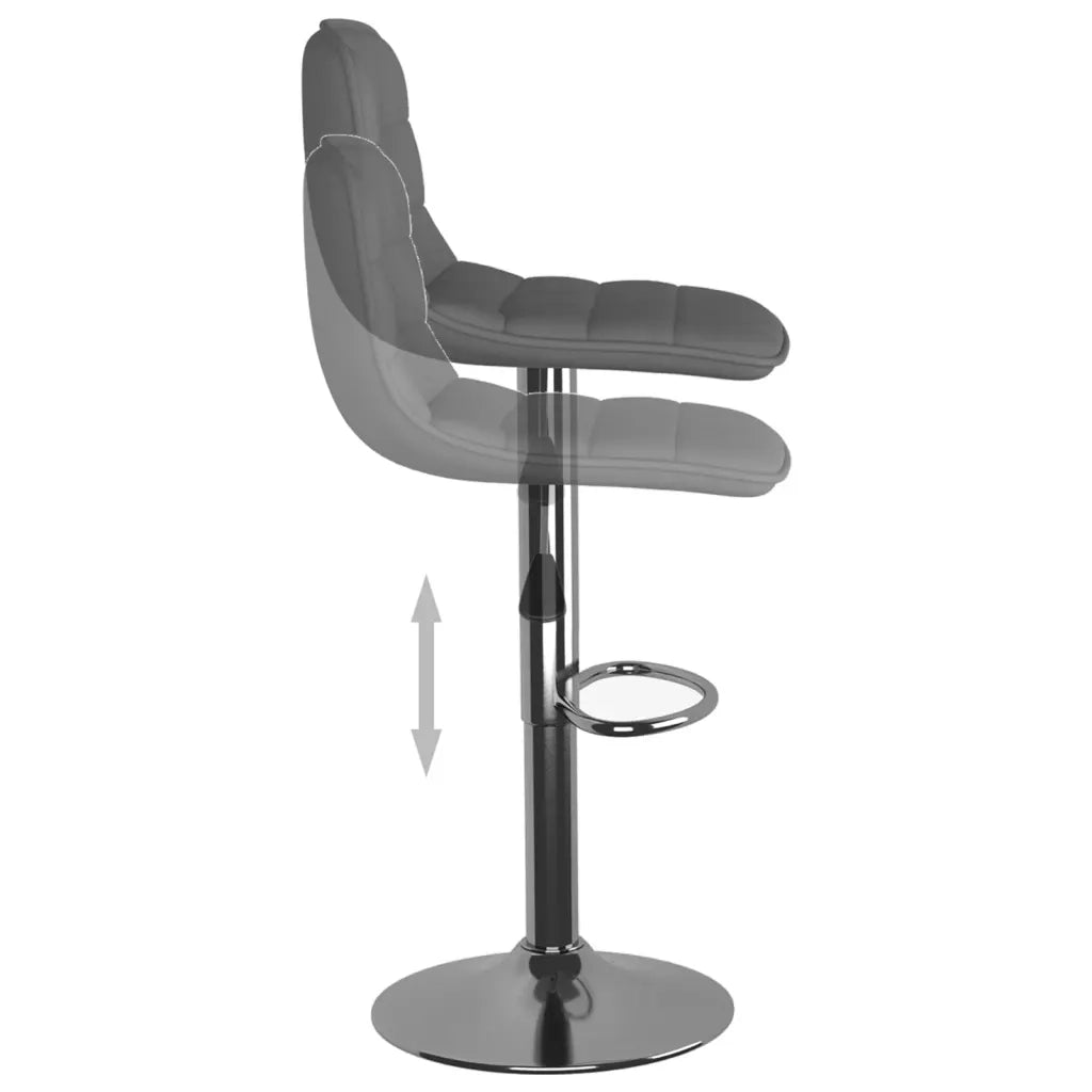 Sgabelli da Bar 2 pz Grigio Chiaro in Tessuto 333945