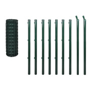Recinzione da Giardino | Recinzione Europea in Acciaio 10 x 1,5 m Verde