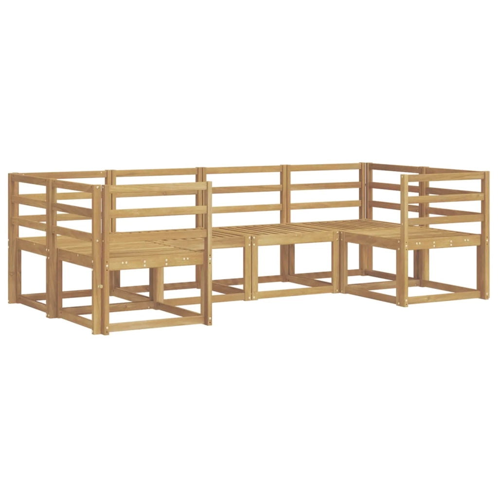 Set di divani da esterno 6 pcs Bianco Legno di Acacia Massello 3388103