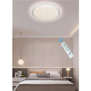 Trade Shop - Plafoniera Led 60 W Lampadario Soffitto Smart Dimmerabile Effetto Cristallo - -bianco Naturale      -