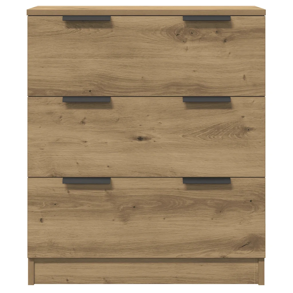 vidaXL Credenze 3 pz Rovere Artigianale 60x30x70 cm Legno Multistrato