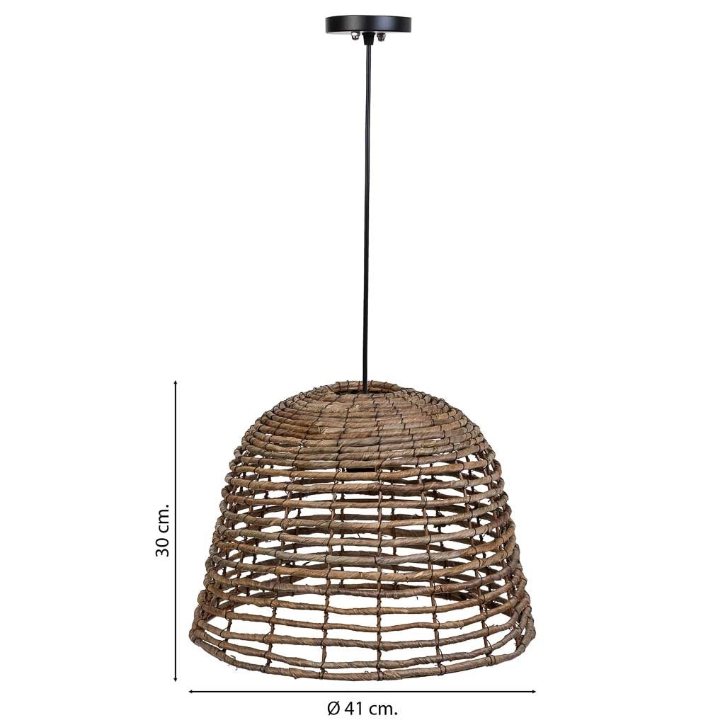 Lampada da soffitto in foglia di banano marrone naturale, D41x30h cm
