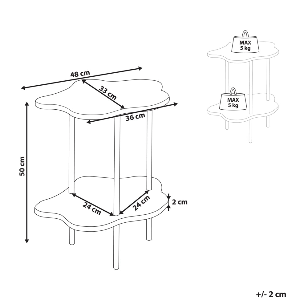 Set di tavolini 2 pezzi Struttura in acciaio inox oro Vetro temperato Piano del tavolo rotondo Glamour