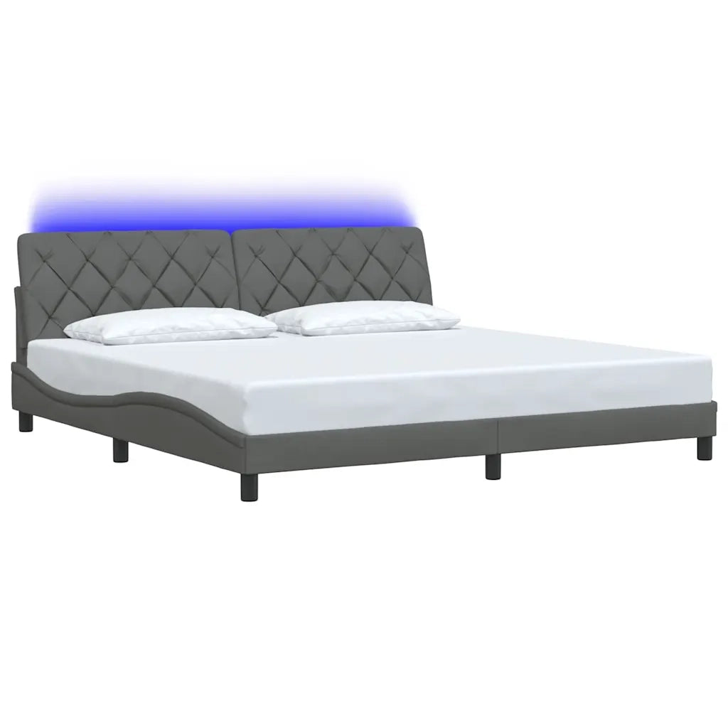 Giroletto con LED senza Materasso 200x200 cm Tessuto