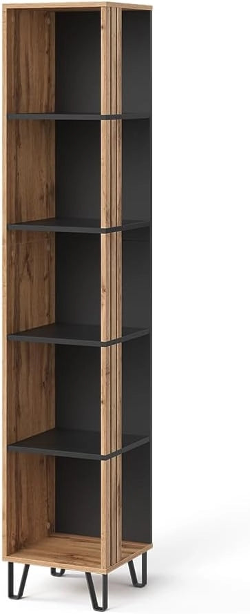 Credenza Amber, Marrone, 38 x 100 cm con 2 porte, con vano portaoggetti per spazio aggiuntivo