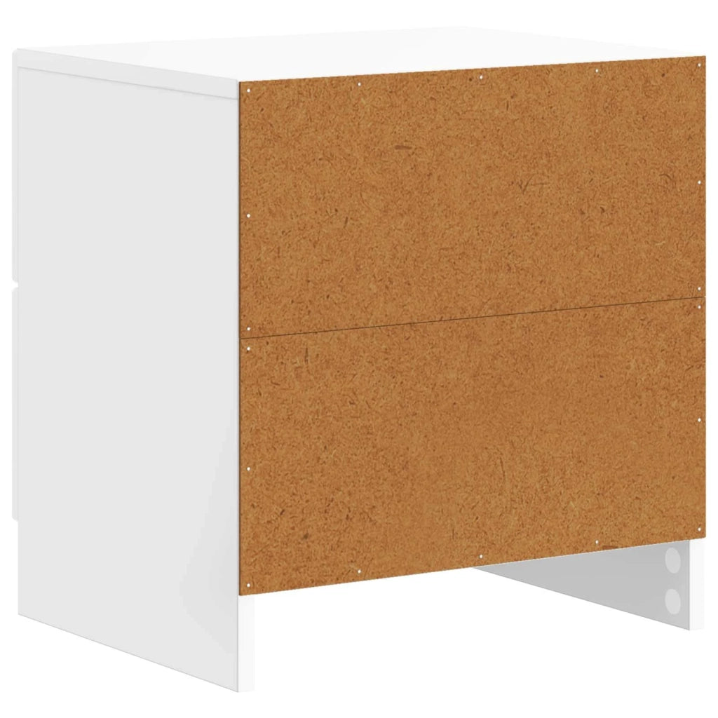 Armadio da Notte con cassetto Bianco Lucido 43 x 34,5 x 44,5 cm 895683