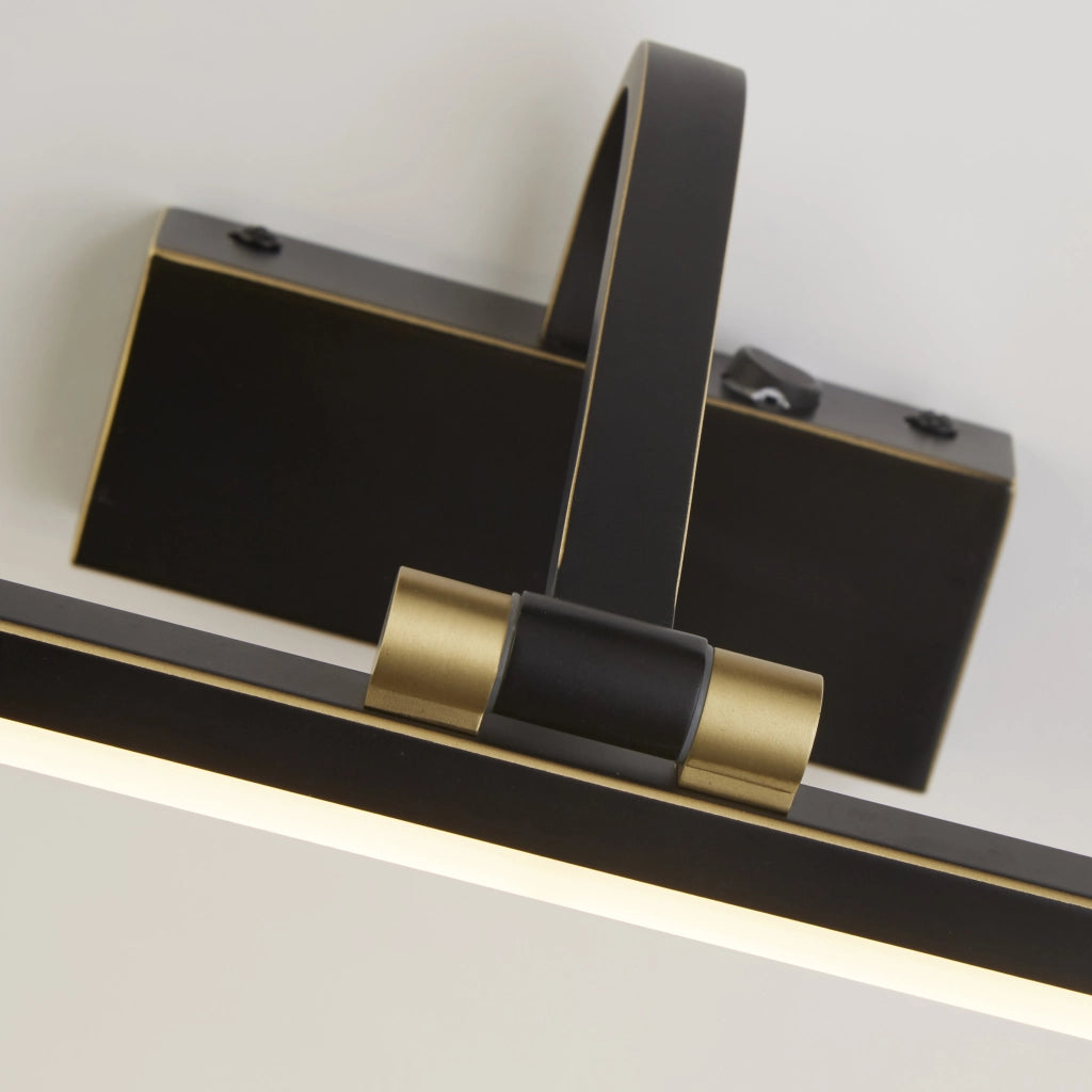 Applique Moderna Bilbao Acciaio Nero Policarbonato Oro Led 14W 3000K