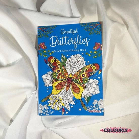 Libro di colori per adulti - anti-stress - farfalle/uccelli - matite coloranti - creatività - relax - libri di colori