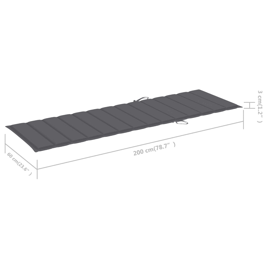 Lettino Prendisole da Giardino con Cuscino in BambÃ¹ cod mxl 12430