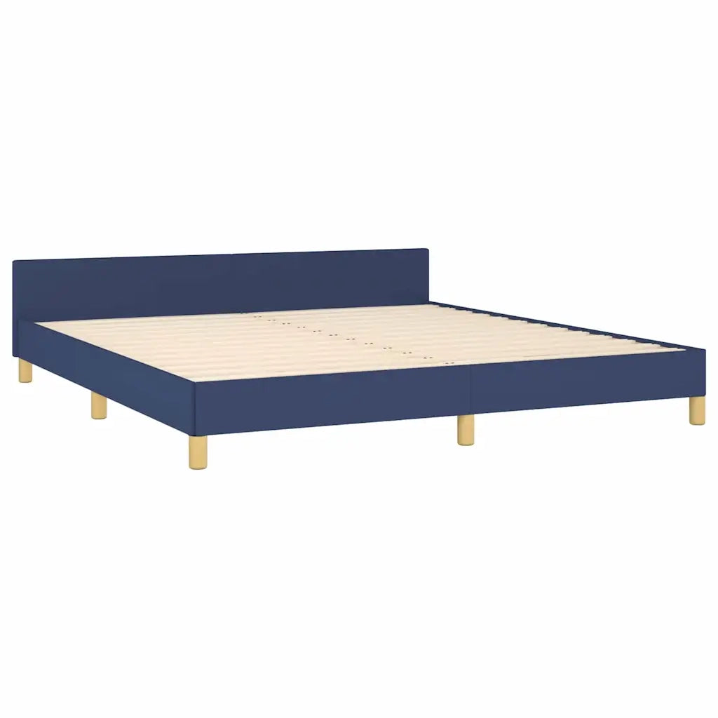 Giroletto con Testiera Blu 160x200 cm in Tessuto cod mxl 60289