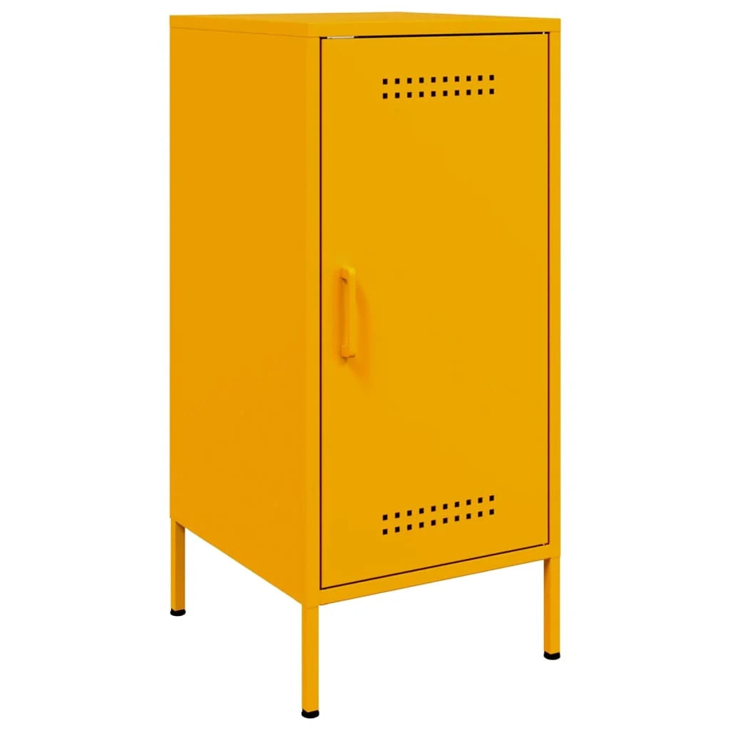 Buffet credenza cassettiera armadio mobile contenitore organizer per cucina soggiorno salotti set da 2 giallo senape 36 x 39 x 79 cm acciaio giallo 02_0036882