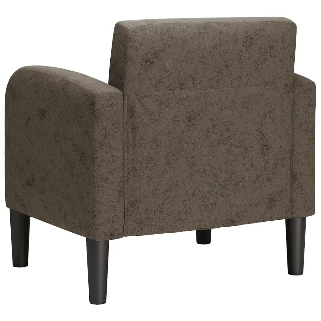 Divano Sedia con Braccioli Grigio Scuro 54 cm in Similpelle 4100535