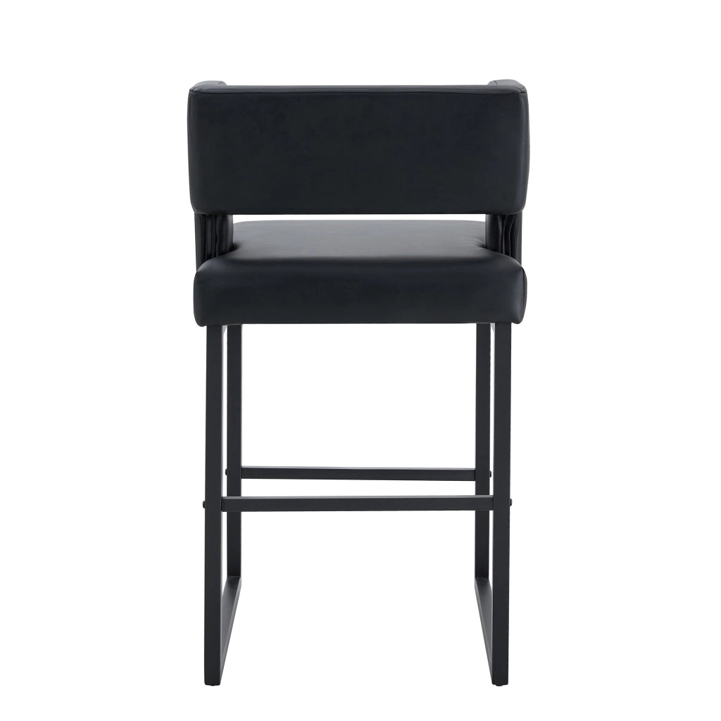 SGABELLO da bar design nordico 91,4 cm nero metallo e PU