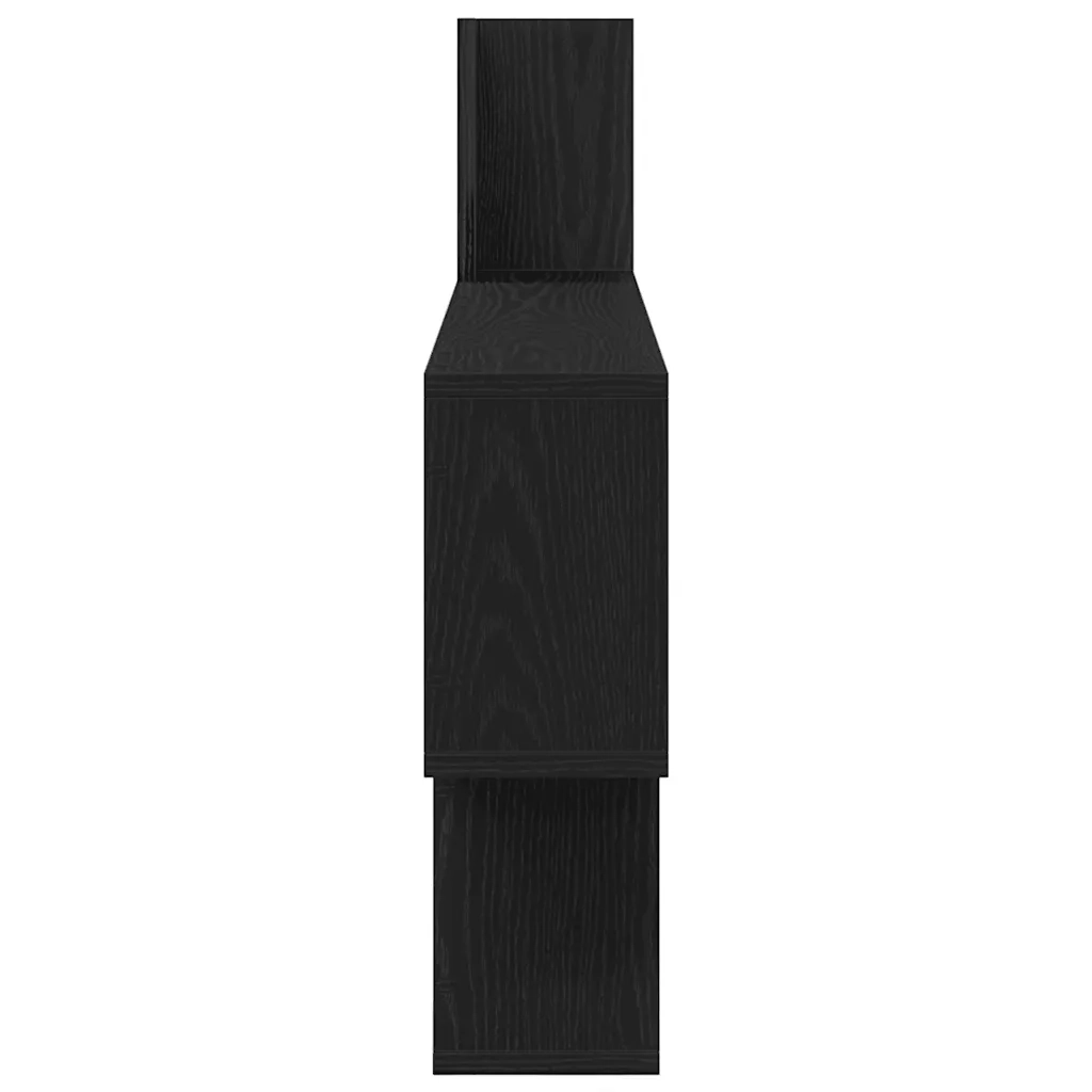 Scaffale a Parete Rovere Nero 100x15x70 cm in Truciolato
