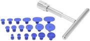 Kit di riparazione di dentsi per auto a barra T - 18 pezzi - Kit di riparazione di dentsi - Strumento manuale - Sicuro per vernici - Materiale duraturo + ABS - Riparazione di dentsi