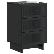 Comodino | Armadio da Notte | Mobiletto da notte Nero 43 x 41 x 66,5 cm Legno ingegnerizzato