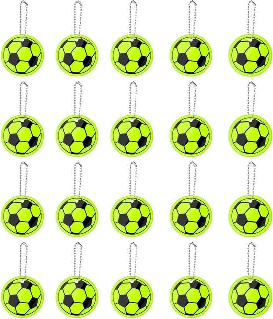 Hangers Riflettenti a Verde Luce - 20 Hangers Riflettenti per Sicurezza - Borsa della Scuola, Abbigliamento, Hanger delle Chiavi