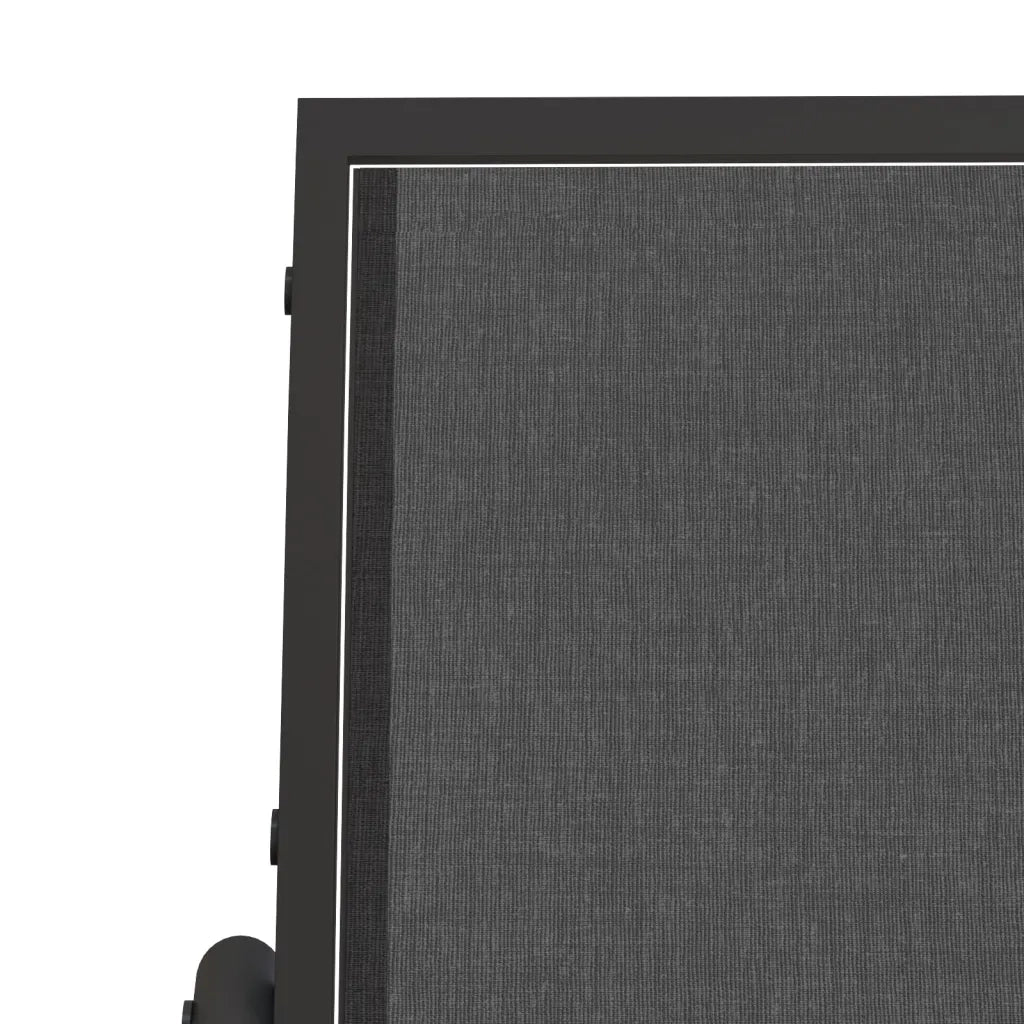 Sedia a Dondolo da Giardino Nera 61x76x87cm Textilene e Acciaio CFW1741808