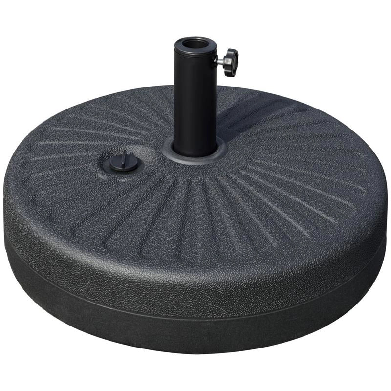 BASE PER OMBRELLONE DA GIARDINO CON PALO CENTRALE 38 E 48 MM IN COLORE NERO