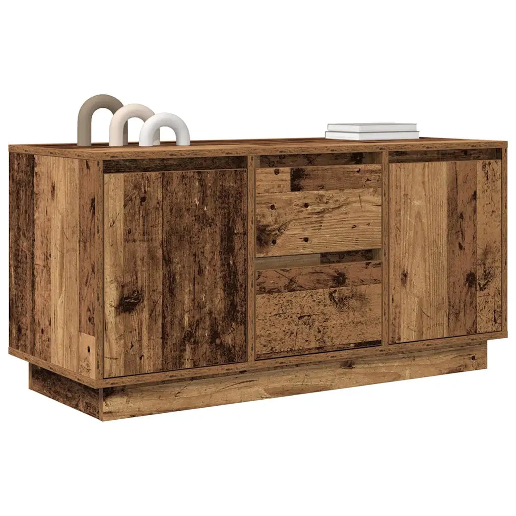 Mobile Porta TV con Luci LED Legno Antico 100x41x50 cm