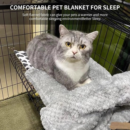 Decken per animali domestici, finitura morbida, deken invernale pesante, deken a pelo di fleece, letto per gatti accogliente 60x40cm