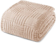 Felpa morbida - calda e decorativa - 1 pezzo - camel - 220 x 240 cm